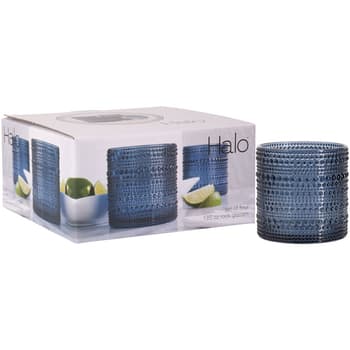 Home Essentials Halo 13oz. Cobalt Double Old Fashioned Glasses - Boscov's