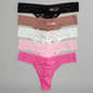 Juniors Juicy Couture 5pk. Logo Mesh Thong Panties JC8046-5PKA - image 2
