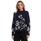 Womens Rafaella(R) Long Sleeve Floral Jacquard Mock Neck Sweater - image 1