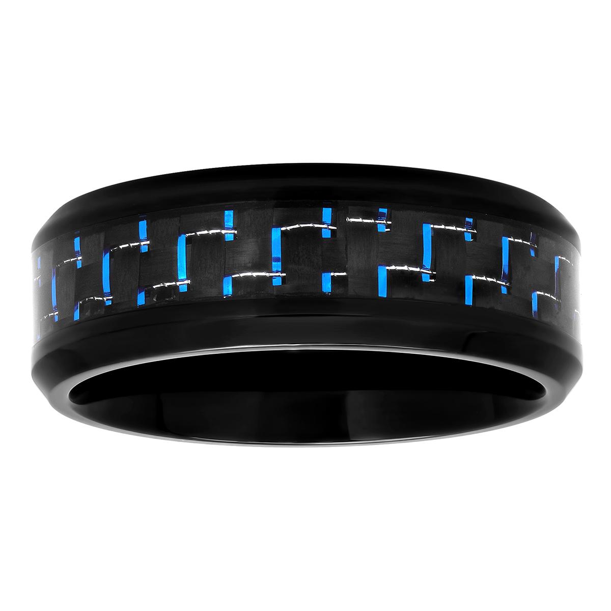 Mens Endless Affection™ Black & Blue Stainless Steel...