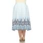 Plus Size White Mark Pleated Skirt with Border Prints - image 3