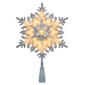 10in. Layered Glittering Snowflake Tree Topper - image 1