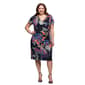 Plus Size 24/7 Comfort Apparel Black Paisley Faux Wrap Dress - image 2