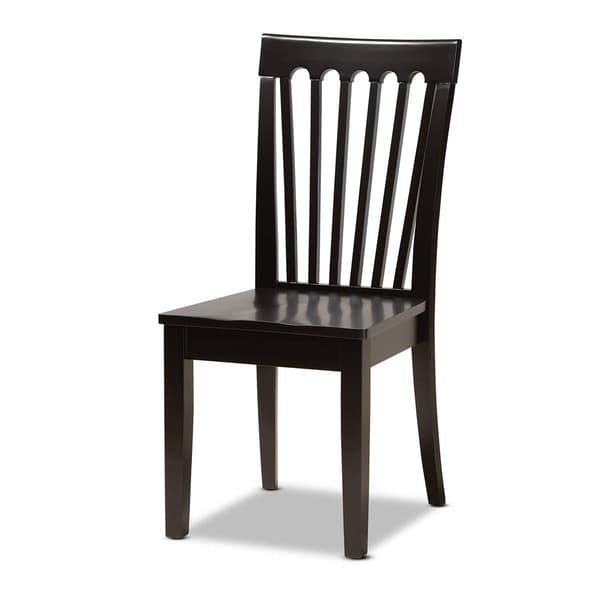 Baxton Studio Zala Dark Brown Wood 5pc. Dining Set