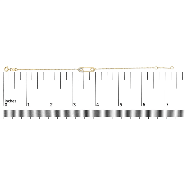 Haus of Brilliance 10kt. Gold Diamond Paperclip Link Bracelet