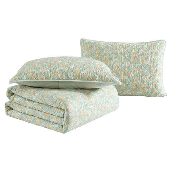 Tommy Bahama Pineapple Bloom Cotton Reversible Quilt Set