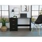 FM FURNITURE Berlin Black Wengue Three Drawers Desk - image 2