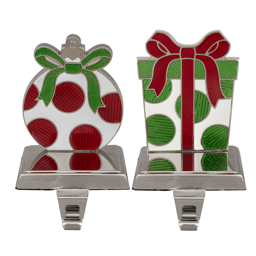 Northlight Gift Box Christmas Stocking Holders - Set of 2