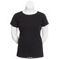 Juniors Plus Aveto Short Sleeve Crew Neck Basic Top - image 2