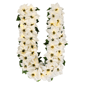 Puleo International 6ft. Pre-Lit White Poinsettia Garland - image 1