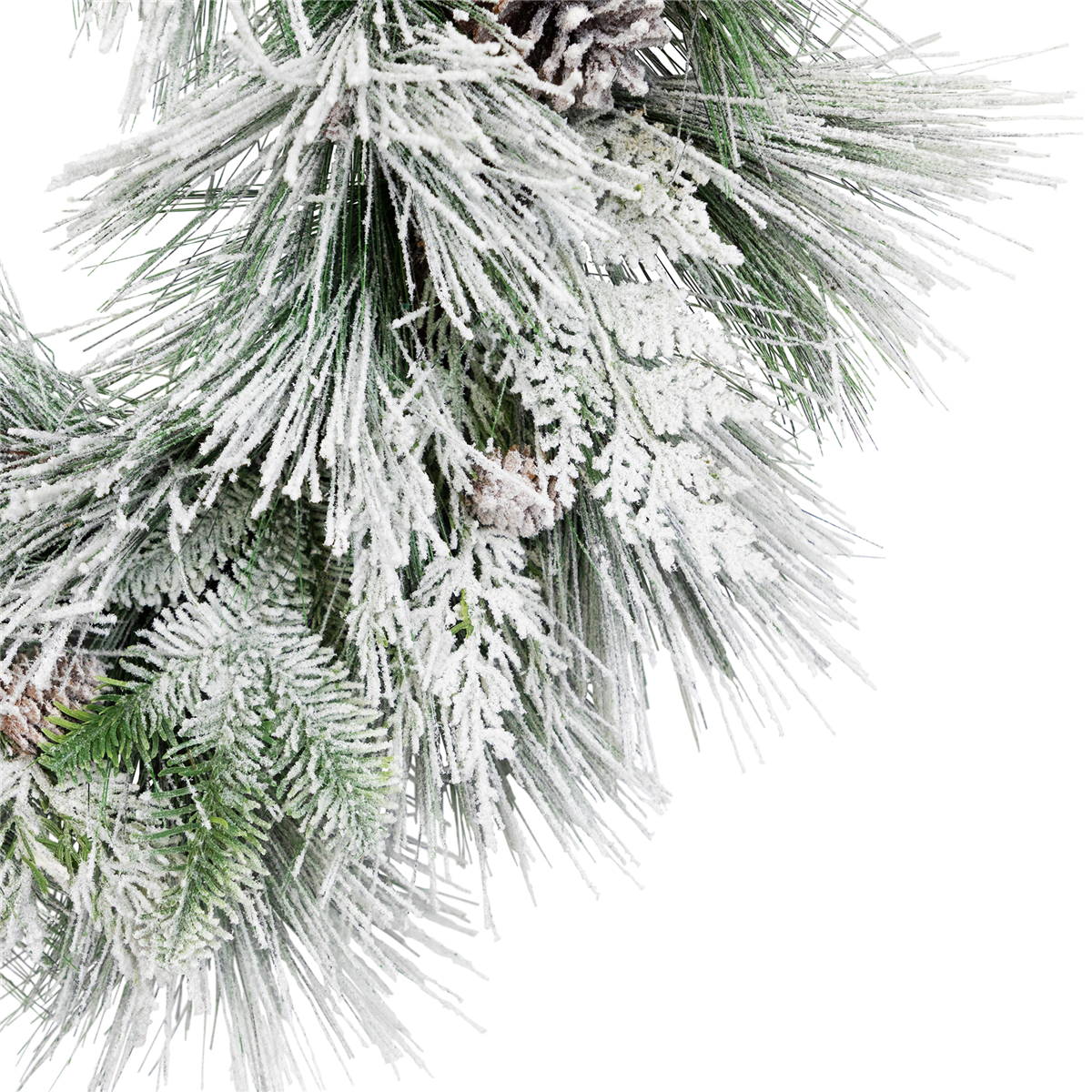 Northlight 26in. Snowy Needle Pine & Pinecone Christmas Wreath