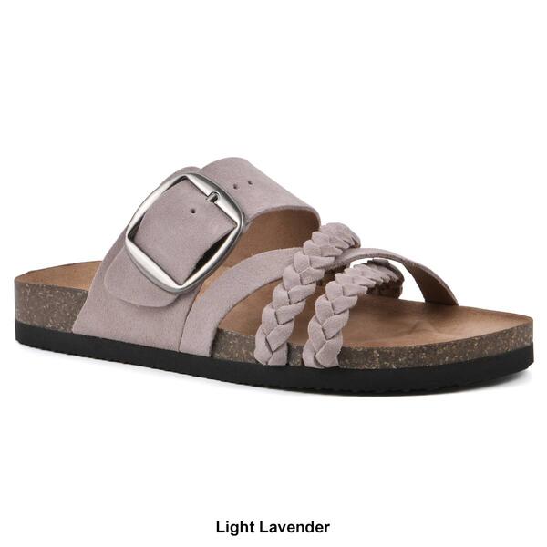 Womens White Mountain Healing Footbed Slide Sandals
