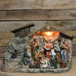 Northlight 11pc. Pre-Lit Christmas Nativity Figurine