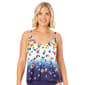 Womens Anne Cole Gradient Floral Easy Triangle Tankini Swim Top - image 1