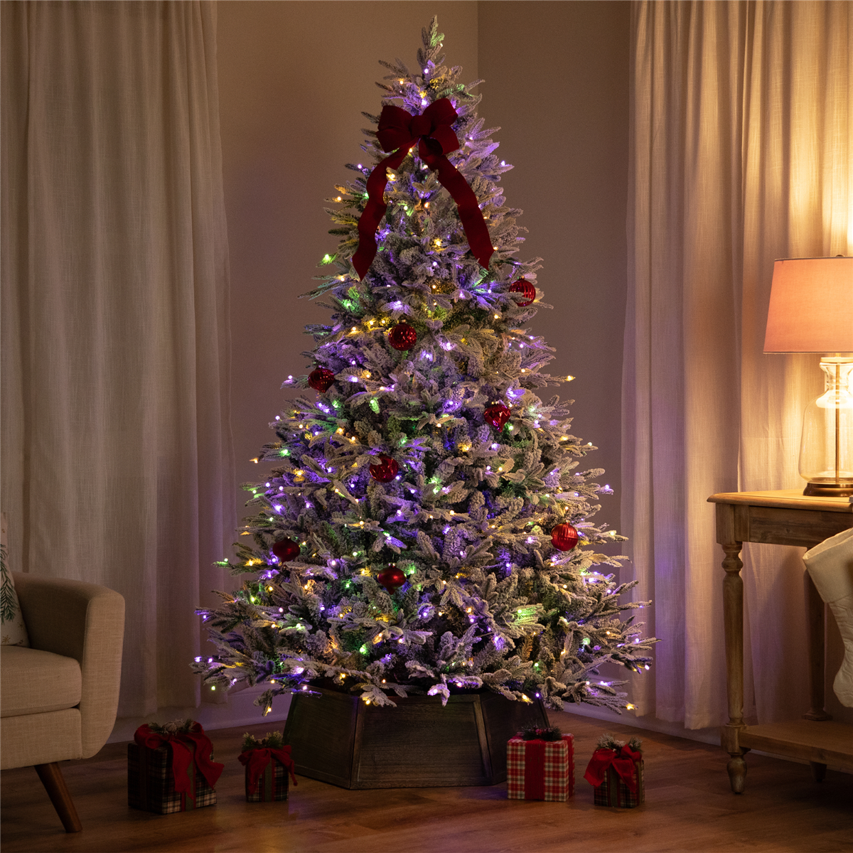 Northlight Real Touch™ 6ft. Pre-Lit Flocked Pine Christmas Tree