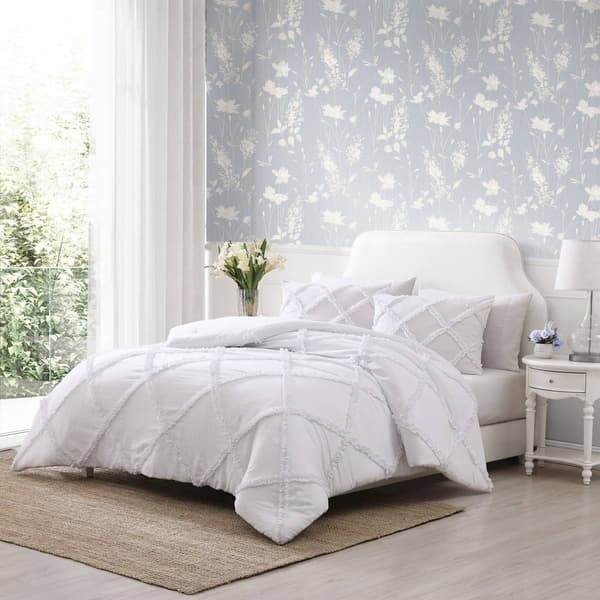 Laura Ashley Norah Solid Microfiber Comforter Set