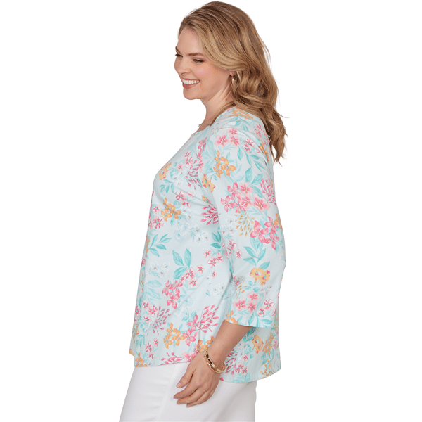 Plus Size Ruby Rd. Renaissance Romance Blooming Floral Blouse