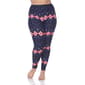 Plus Size White Mark Argyle Print Leggings - image 1