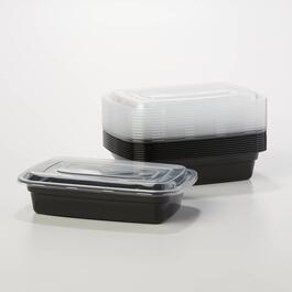Farberware&#40;R&#41; Black Meal Prep Containers with Lids - Set of 12