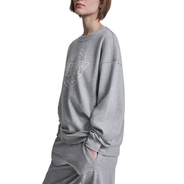 Womens DKNY Sport Collegiate Logo Long Pullover Sweatshirt