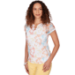 Womens Hearts of Palm Fun in the Sun Cap Sleeve Eyelet Blouse - image 3