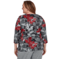 Plus Size Alfred Dunner Classics 3/4 Sleeve Keyhole Floral Blouse - image 2