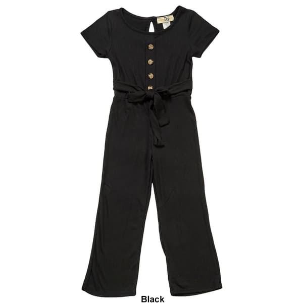 Girls (7-12) Dream Girl Ribbed Self Belt Jumper w/ Buttons