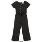 Girls (7-12) Dream Girl Ribbed Self Belt Jumper w/ Buttons - image 3