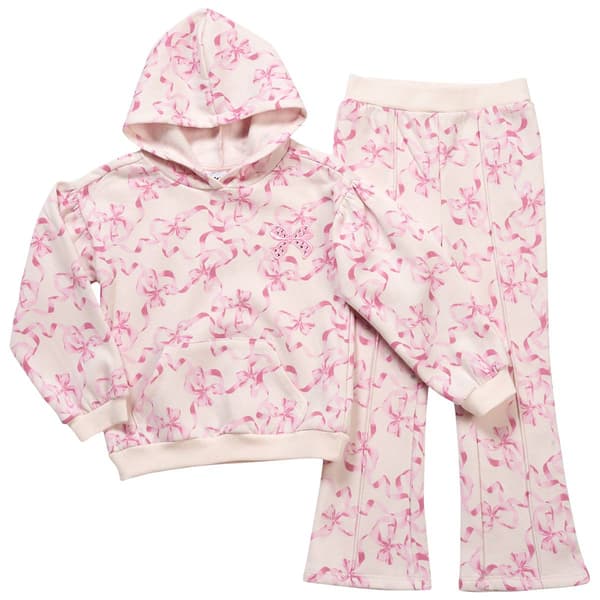 Girls (4-6x) Kids Headquarters(R) 2pc. Aop Fleece Lined Hoodie/Pant - image 
