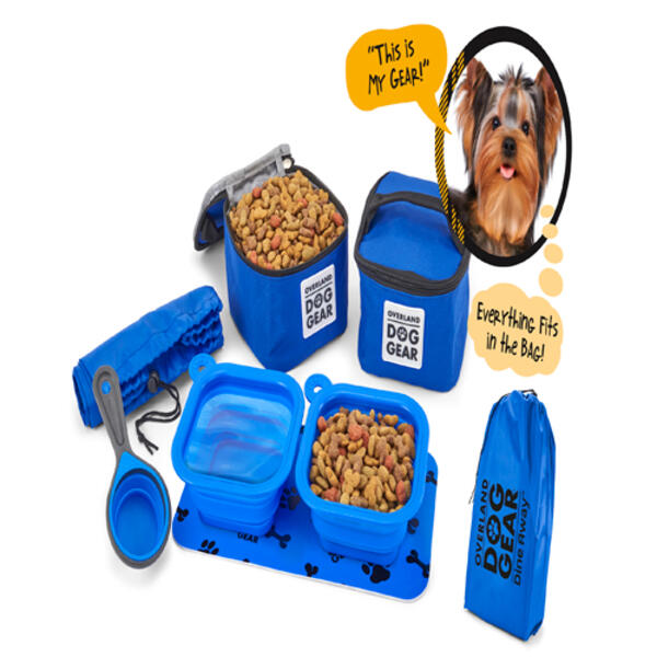 Overland Dog Gear&#40;tm&#41; 7pc. Dine Away&#40;tm&#41; Travel Bag - For Small Dogs - image 