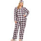 Plus Size White Mark 3pc. Plaid Pajama Set - image 1