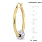 Sophia B 1/8ctw. Diamond Ball 14kt. Gold Hoop Earrings - image 2