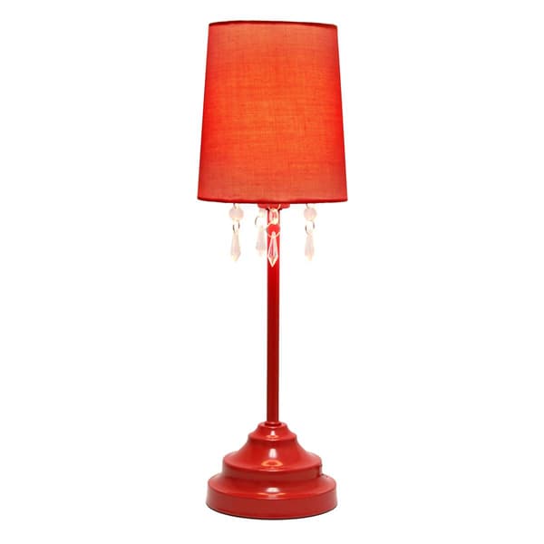 Creekwood Home Oslo 17.2in. Crystal Droplet Table Lamp