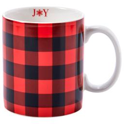 Kennedy Red & Black Checkered Mug
