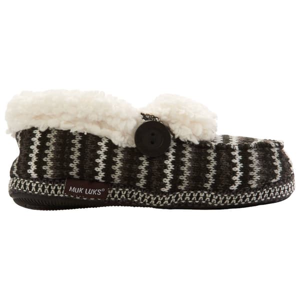 Womens MUK LUKS® Sequoia Moccasin Slippers - Black