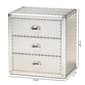 Baxton Studio Armel Industrial 3 Drawer Nightstand - image 9