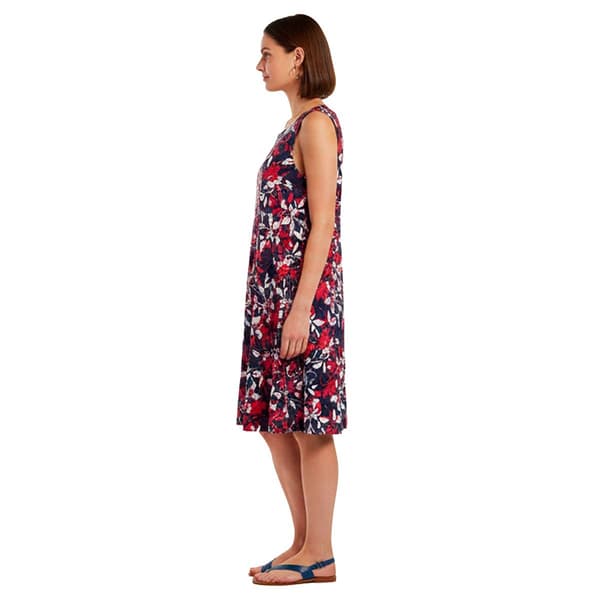 Plus Size Nina Leonard Sleeveless Floral Side Pocket Shift Dress