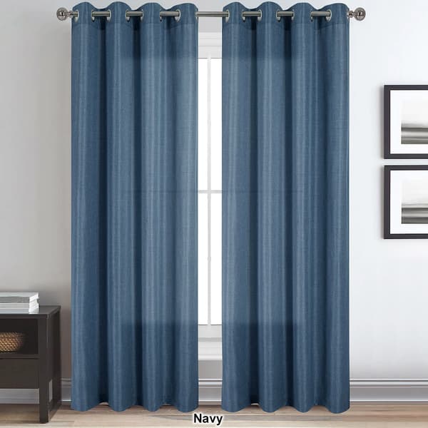 Modern Antiquity Faux Linen Grommet Panel Curtain