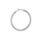 Fine Silver Plated 39mm Hi-Polished Tube Hoop Click-Top Earrings - image 2