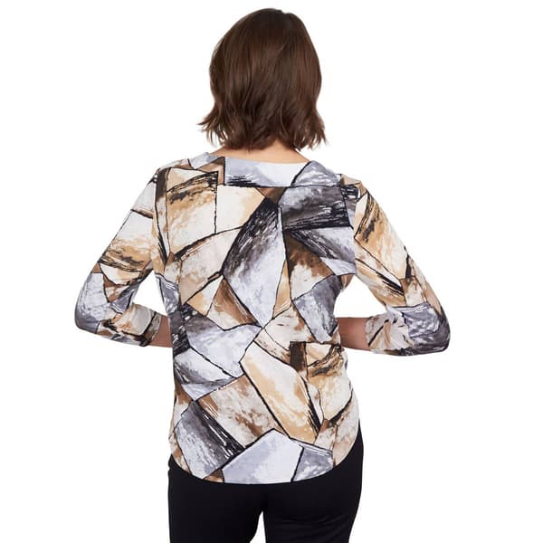 Womens Alfred Dunner Classics Patchwork Blouse