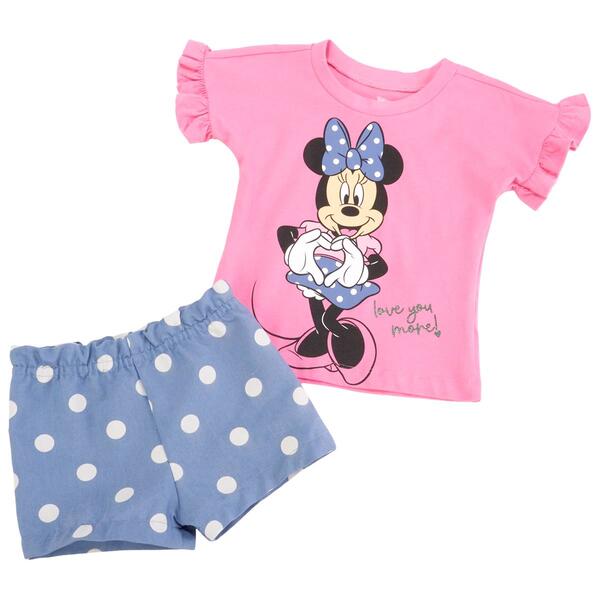 Baby Girl &#40;12-24M&#41; Disney&#40;R&#41; Junior Minnie Dot Top & Shorts Set - image 