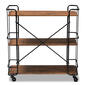 Baxton Studio Neal Rustic Industrial Style Bar & Kitchen Cart - image 3