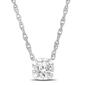 Sterling Silver 1/10cttw. Lab Grown Diamond Pendant Necklace - image 1