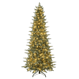 Puleo International 7.5ft. Pre-Lit Slim Linden Fir Christmas Tree