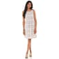 Womens Perceptions Sleeveless Medallion Pleat Shift Dress - image 2