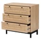 Baxton Studio Cherelle Light Brown 3-Drawer Storage Cabinet - image 2