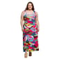 Plus Size 24/7 Comfort Apparel Pink Floral Sleeveless Maxi Dress - image 2