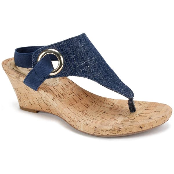 Womens White Mountain Aida Wedge Sandals