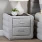 Baxton Studio Cadmus Modern Channel Tufted Fabric Nightstand - image 7