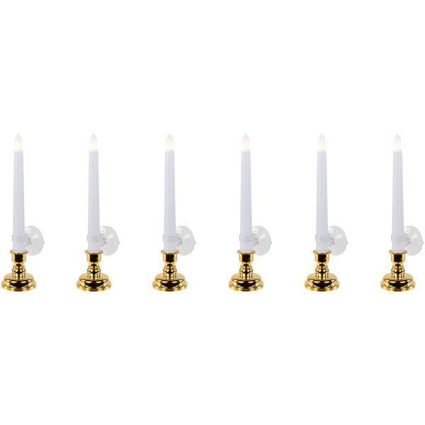 Northlight Single Light Window White Candles - Set of 6